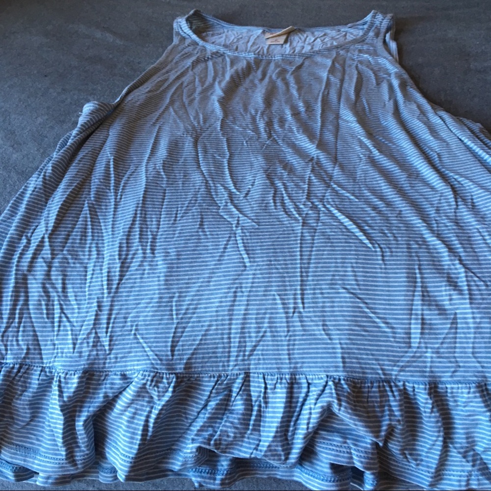 Blue & white striped tank top